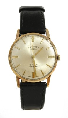 Lot 478 - A gentlemen's 9ct gold Rotary mechanical strap watch
