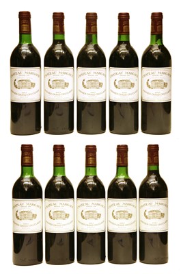 Lot 165 - Chateau Margaux, 1er Cru Classe, Margaux, 1983, ten bottles