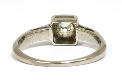 Lot 6 - A white gold single stone diamond ring