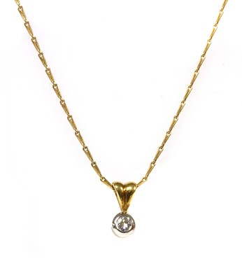 Lot 207 - An 18ct gold diamond pendant, by Fred E Ullmann
