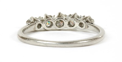 Lot 226 - A platinum five stone diamond ring