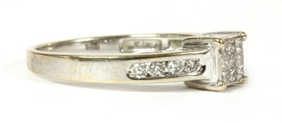 Lot 234 - An 18ct white gold diamond cluster ring