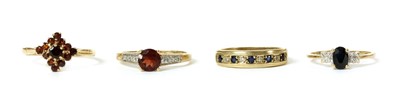 Lot 367 - Four 9ct gold rings