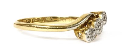 Lot 63 - A gold three stone diamond ring, c.1925