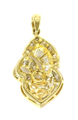 Lot 54 - A gold diamond pendant