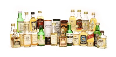 Lot 404 - A large collection of approximately ninety-five 1970s and later aged whisky miniatures