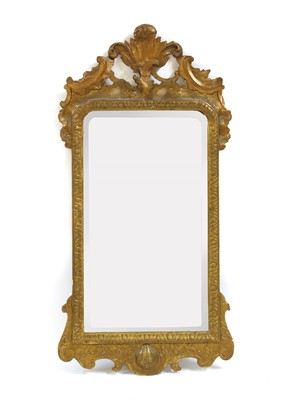 Lot 703 - A George I giltwood pier mirror