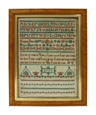 Lot 537 - An 18th century sampler