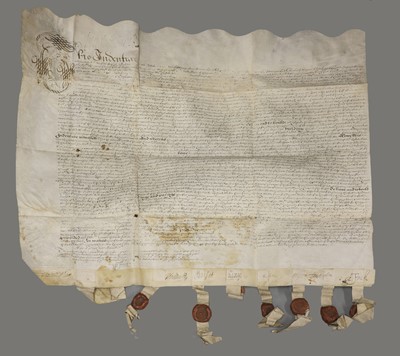 Lot 319 - Four C17 Indentures & Documents