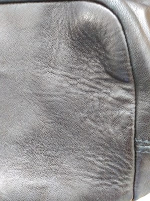 Lot 51 - A Prada black leather hobo slouch bag