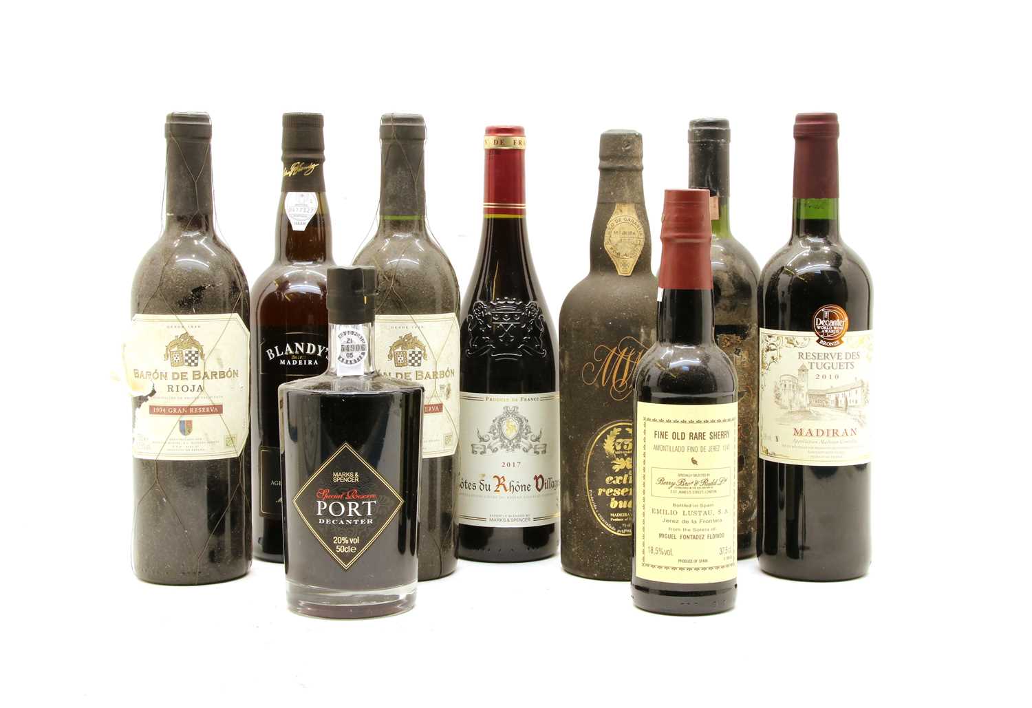 Lot 108 - Miscellaneous Wines and Spirits: Rioja Gran Reserva, 1994, two bottles and seven various others