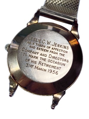 Lot 258 - An 18ct gold Movado automatic bracelet watch