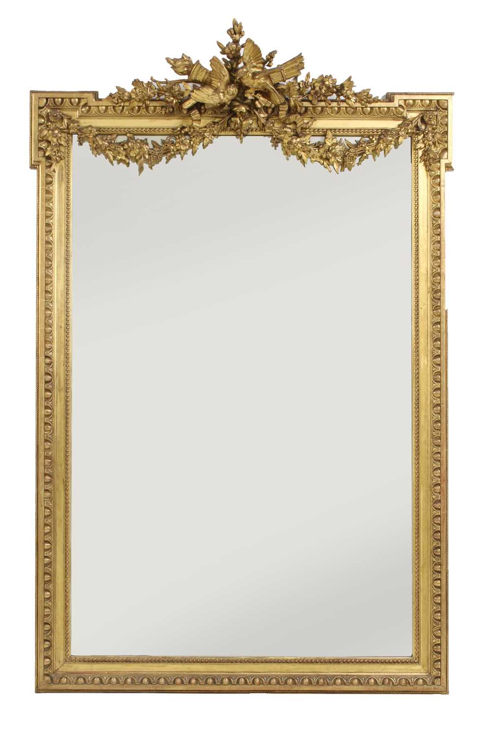 Lot 223 - A large gilt-framed wall mirror