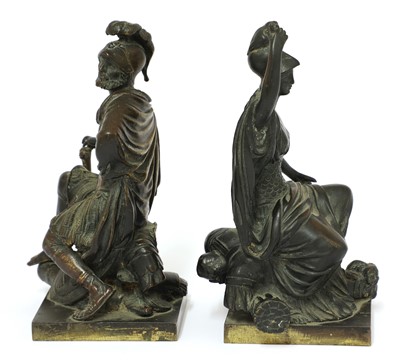 Lot 90 - A pair of French grand tour bronze figures