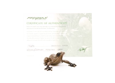 Lot 353 - A Tim Cotterill 'Frogman' bronze frog, 'Truffle'
