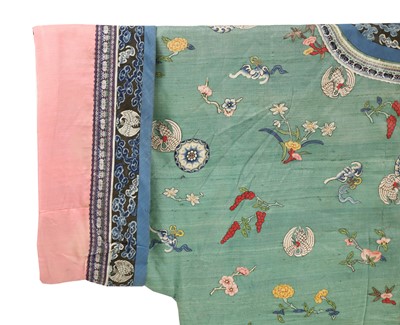Lot 186 - A Chinese embroidered kesi robe
