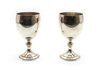 Lot 51 - A pair of silver goblets