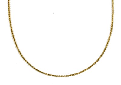 Lot 294 - A gold rope link chain