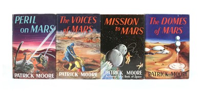 Lot 4 - Patrick MOORE (3 Science Fiction first editions with Dust jacket, VG+