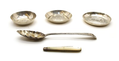 Lot 46 - A George III silver berry spoon