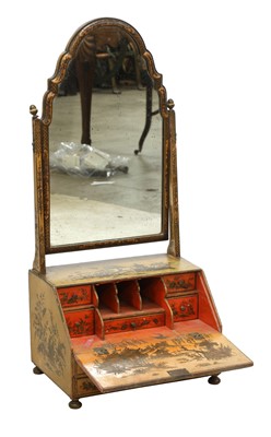 Lot 275 - A Regency lacquered dressing table mirror