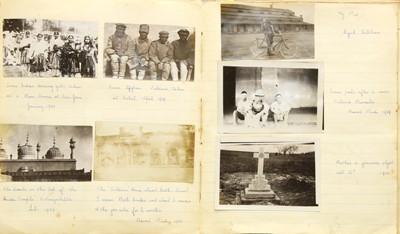 Lot 12 - Three albums of Military service in India and Egypt