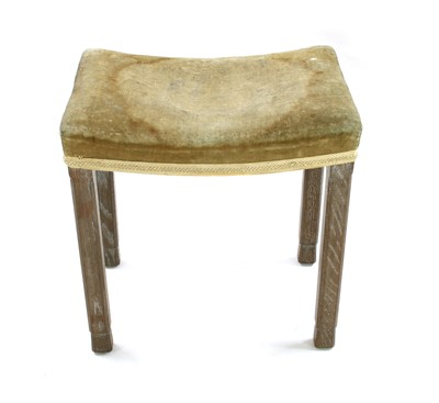 Lot 452 - A George VI line oak Coronation stool