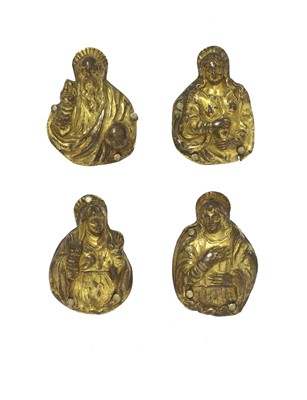Lot 353 - A set of four bronze reliquary mounts