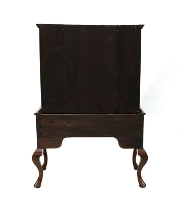 Lot 346 - A Queen Anne walnut chest on stand
