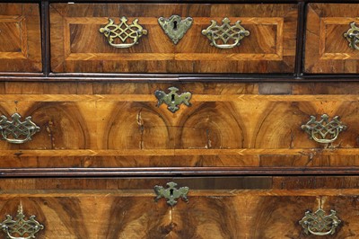 Lot 346 - A Queen Anne walnut chest on stand