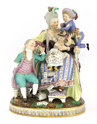 Lot 210 - A Meissen style group