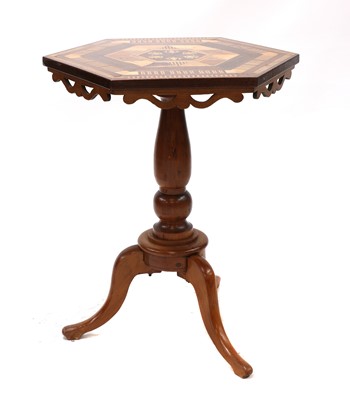 Lot 822 - A specimen wood topped occasional table