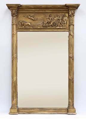 Lot 350 - A Regency-style giltwood pier mirror