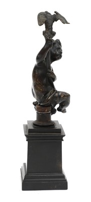 Lot 184 - A French bronze figure of a putto