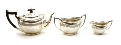Lot 4 - An early 20th century silver three piece tea service