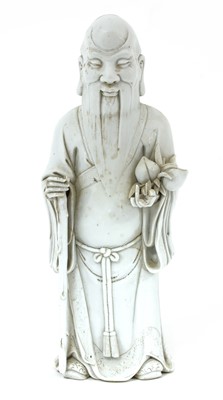 Lot 116 - A Chinese blanc de chine figure of Shou-Lao