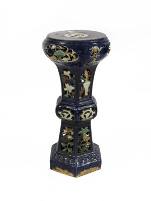 Lot 712 - A Chinese stoneware jardiniere stand