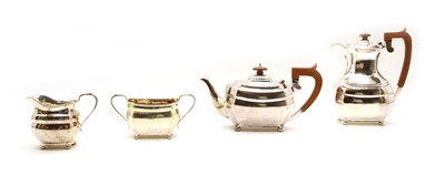 Lot 44 - A four piece silver tea set