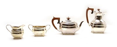 Lot 44 - A four piece silver tea set