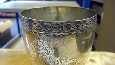 Lot 14 - A Victorian silver goblet
