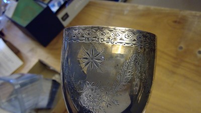 Lot 14 - A Victorian silver goblet