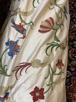 Lot 476 - Three pairs of lined and interlined silk curtains