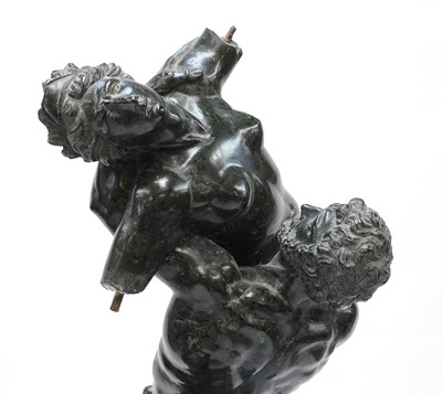 Lot 123 - A green marble figure group after Giambologna (Flemish, 1529-1608)