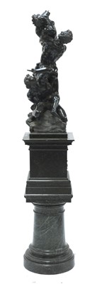 Lot 123 - A green marble figure group after Giambologna (Flemish, 1529-1608)