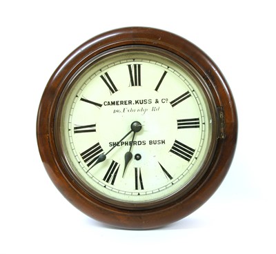 Lot 371 - A mahogany wall clock