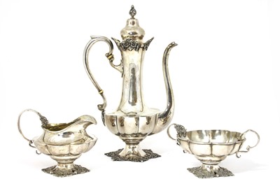 Lot 30 - An American sterling silver coffee set