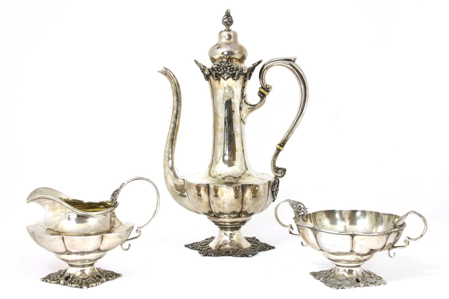 Lot 30 - An American sterling silver coffee set