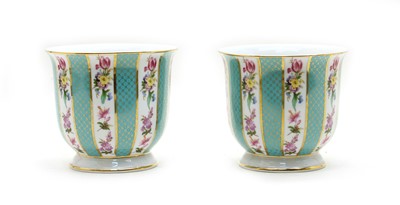Lot 90 - A pair of Limoges hand painted cache pots