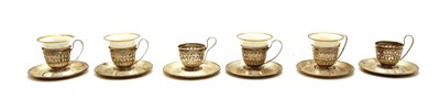 Lot 6 - A set of six silver liquer glass holders