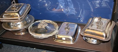 Lot 13 - A collection of various silver plated entree dishes and covers